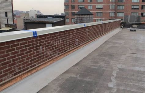 roof deck parapet wall covering